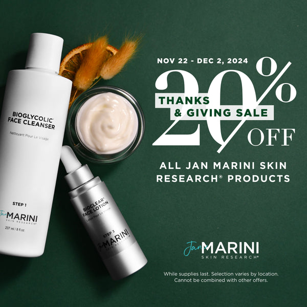 Marini SkinSolution - 20% Discount Ad showcasing Bioglycolic Face Cleanser