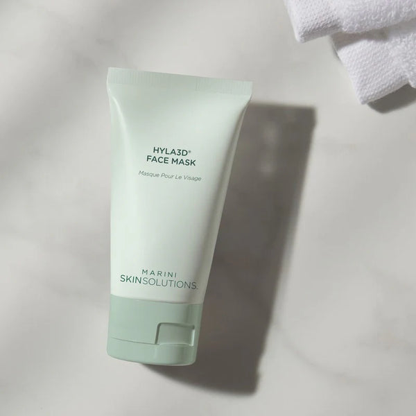 Tube of Hylabd Face Mask by Marini Skinsolutions on a light gray background