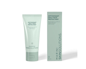 Marini Skinsolutions antioxidant daily face protectant tube and packaging on a white background