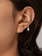Load image into Gallery viewer, Talon 18K Gold Non-Tarnish Pearl Hoop Ear Cuff
