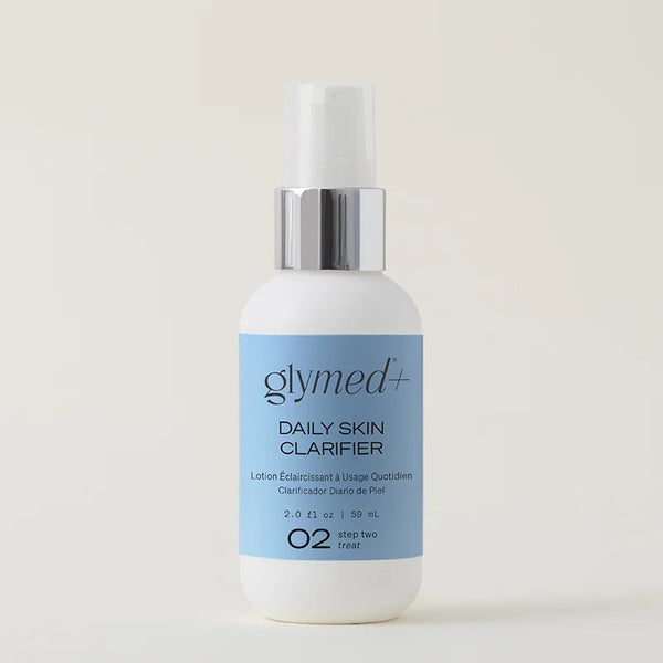 Glymed+ Daily Skin Clarifier bottle on a light background