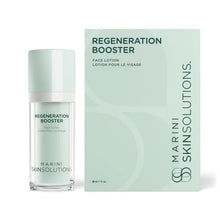 Load image into Gallery viewer, 1oz bottle of marini skinsolutions regeneration booster face lotion next to packaging
